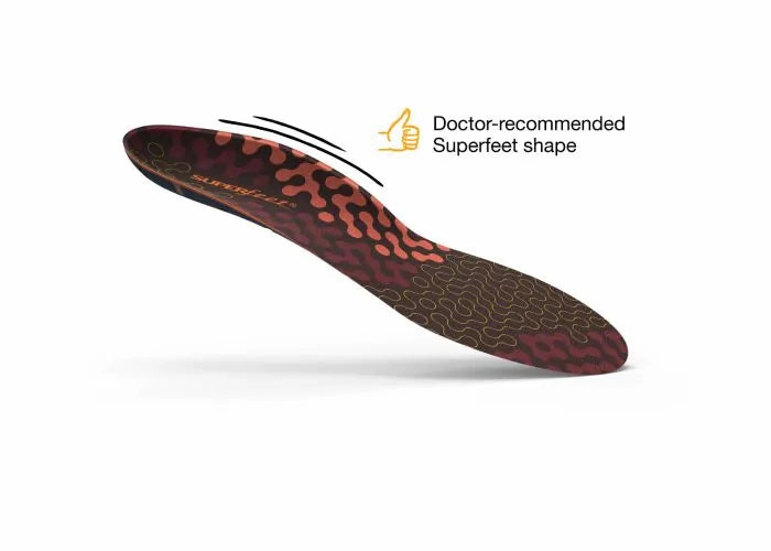 Superfeet Run Cushion Low Arch Insoles - FL3351 Running Shoes For Heavy Males