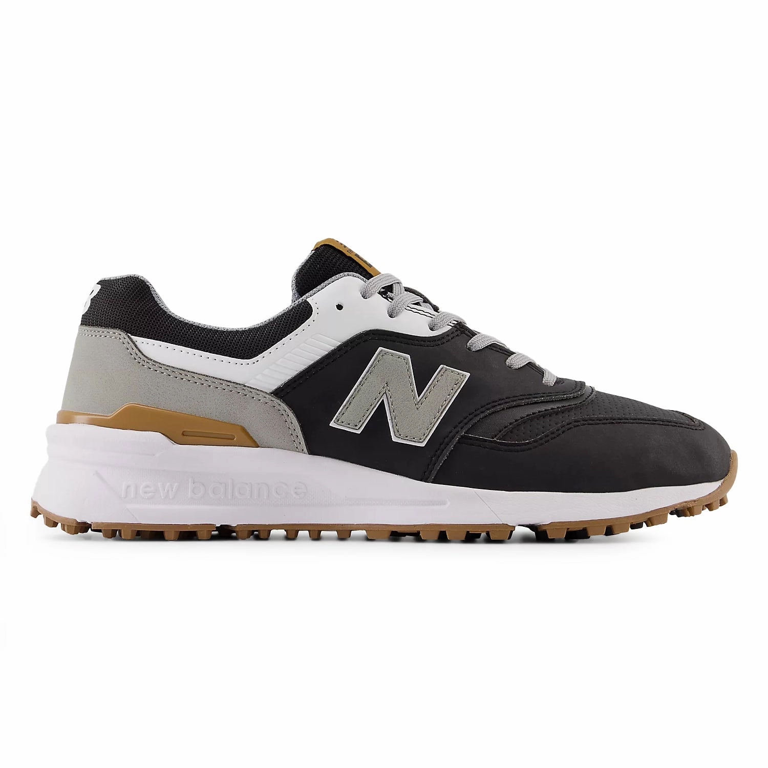New Balance 997 Spikeless Wide (EE) Golf Shoes - Black/White Best Golf Shoes Flat Feet