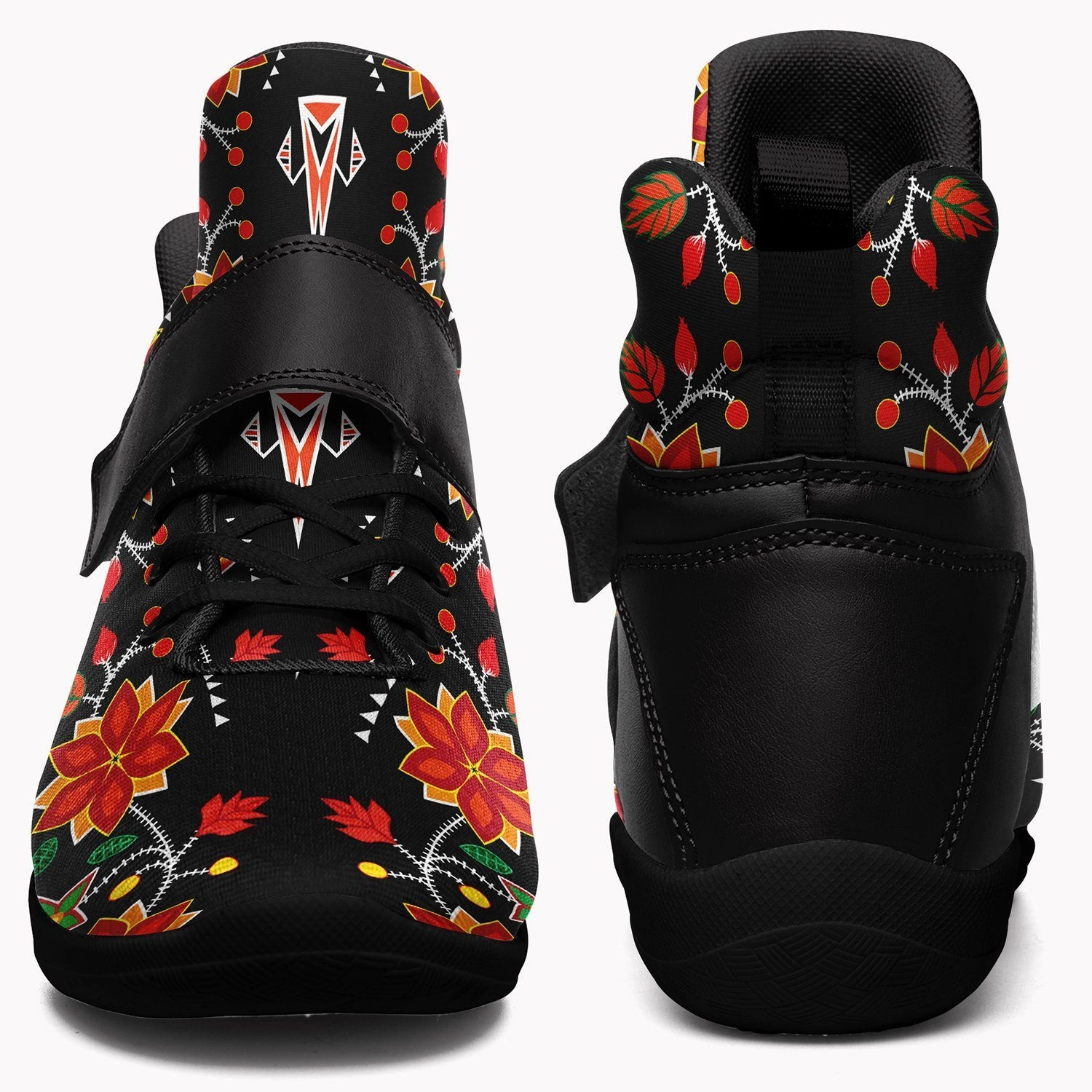 Neymar Jr Basketball Shoes Floral Beadwork Six Bands Ipottaa Basketball / Sport High Top Shoes - Black Sole