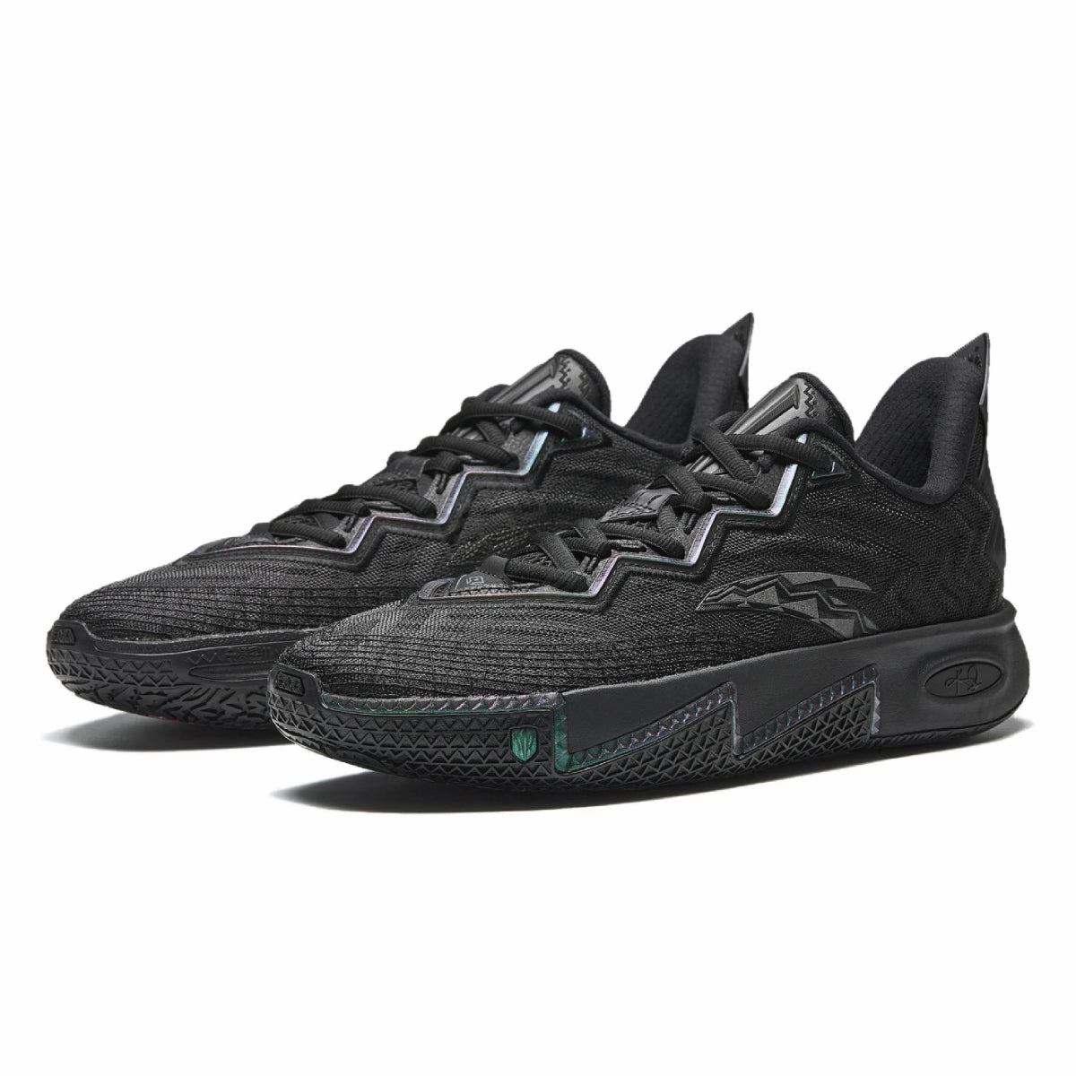 KAI 2 'Triple Black' Grey And Blue Basketball Shoes