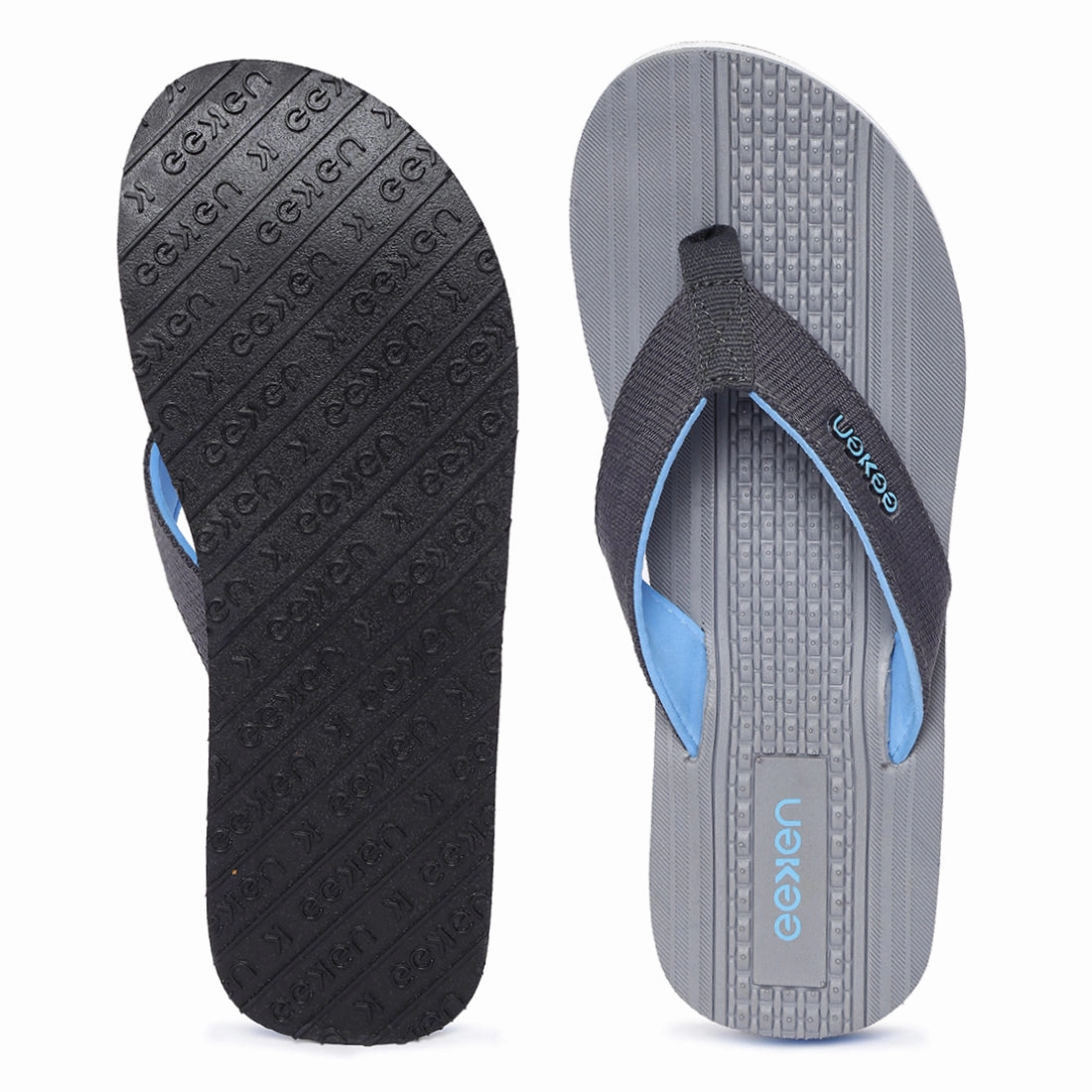 Made In Usa Flip Flops Eeken EFBGO2400S Grey Lightweight Washable Dailywear Durable Flip Flops For Men