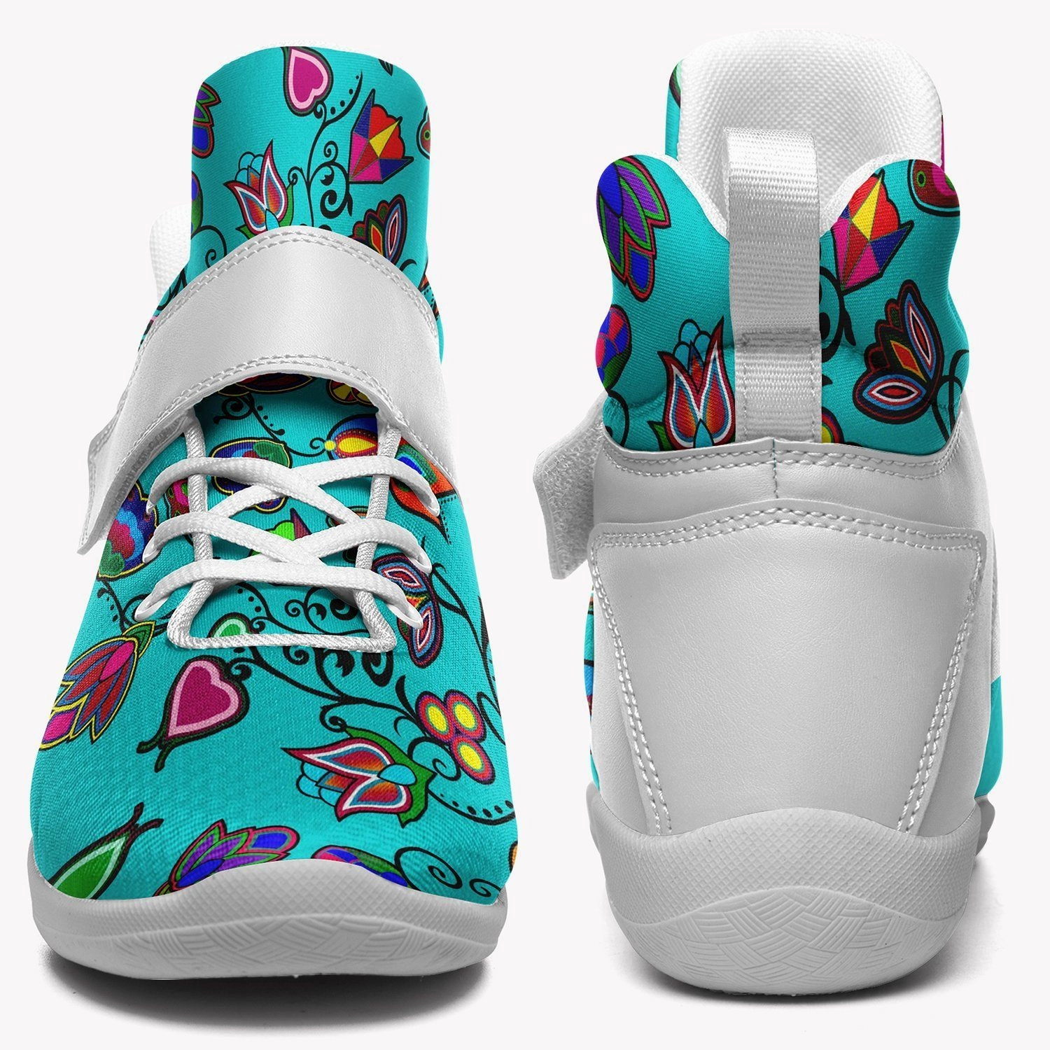 Giannis Basketball Indigenous Paisley Sky Ipottaa Basketball / Sport High Top Shoes - White Sole