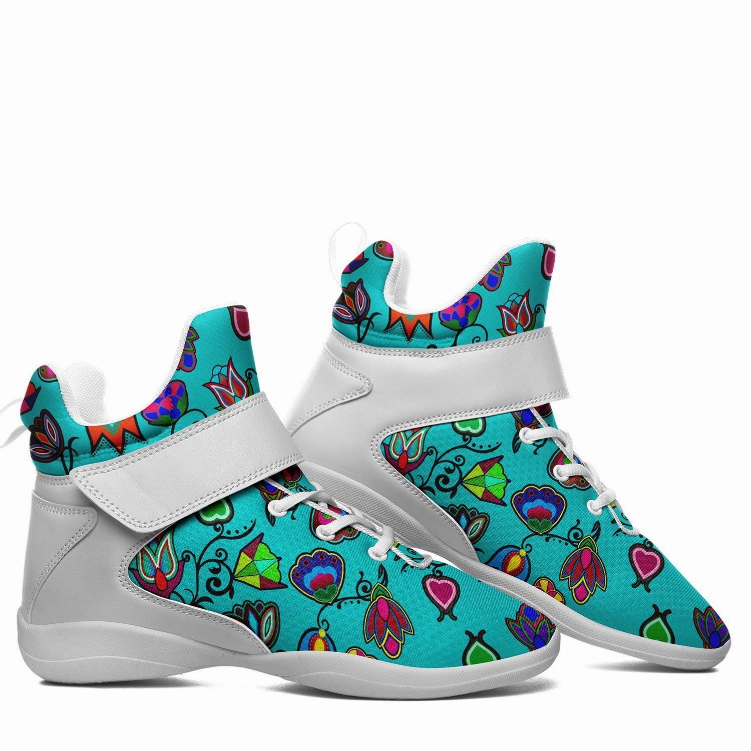 Indigenous Paisley Sky Ipottaa Basketball / Sport High Top Shoes - White Sole Basketball Shoes With The Best Cushion