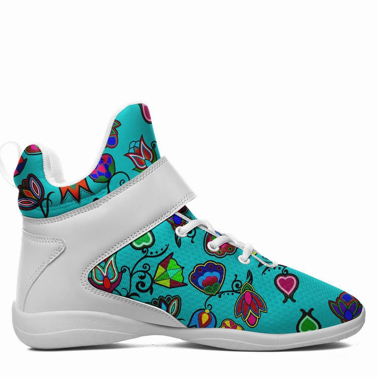Indigenous Paisley Sky Ipottaa Basketball / Sport High Top Shoes - White Sole Basketball Shoes Adidas D Rose