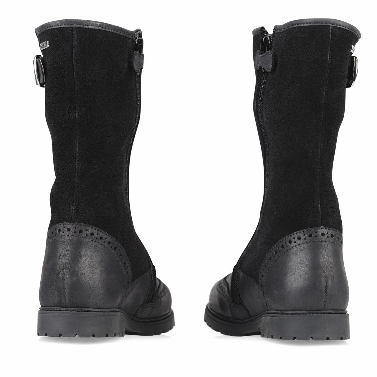 Knee High Boots With Square Toe Start-Rite Toasty 1738_7 Girls Black Leather Side Zip Knee High Boots