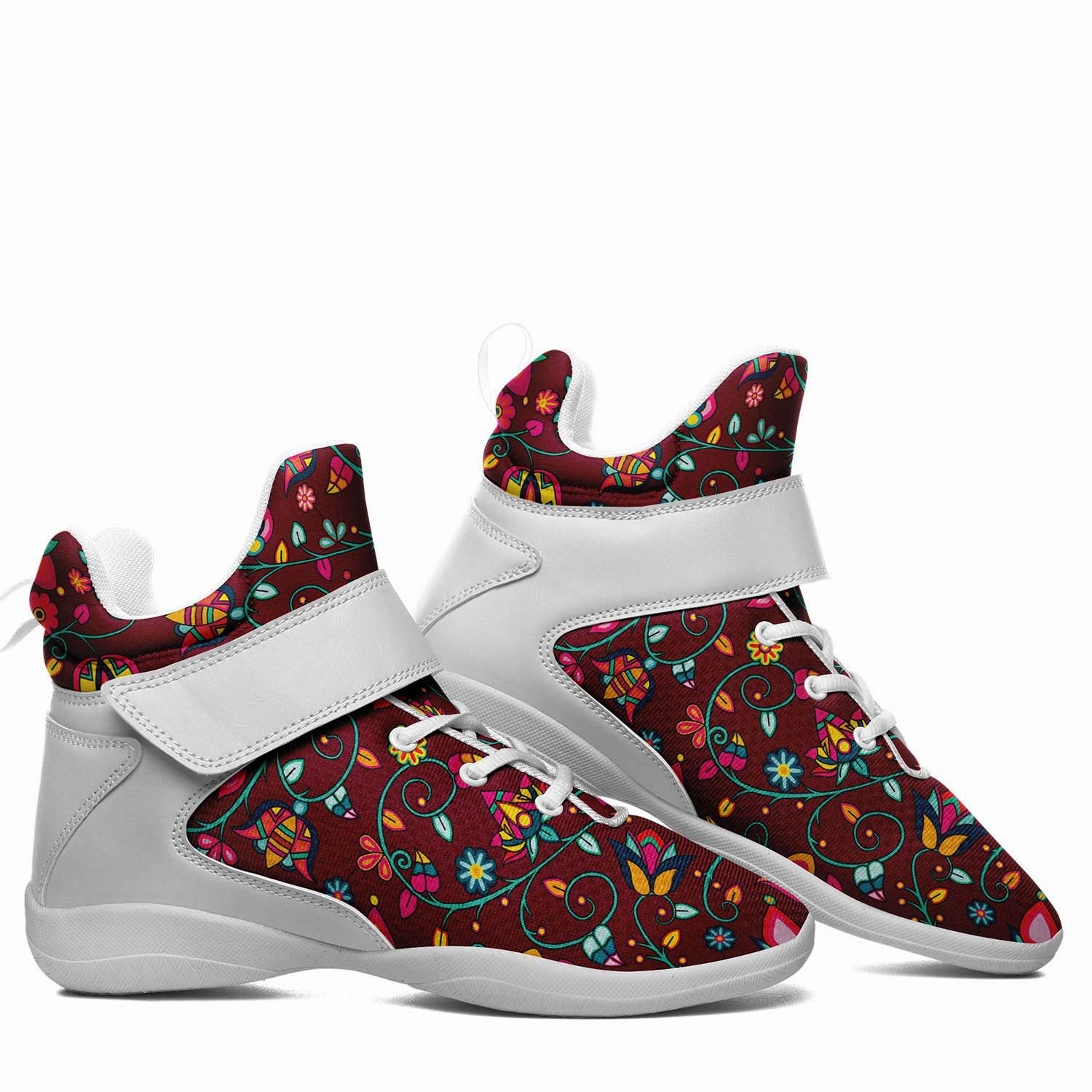 Sustainable Basketball Shoes Thorny Path Cranberry Ipottaa Basketball / Sport High Top Shoes - White Sole