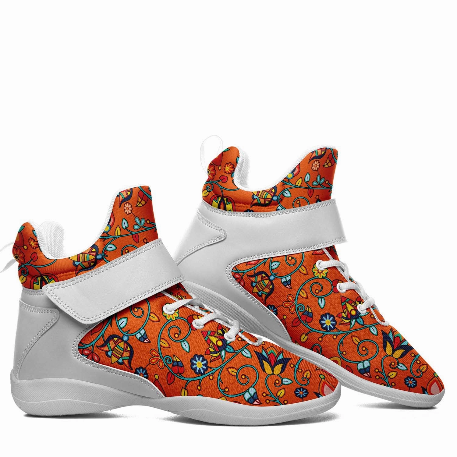 Thorny Path ECM Orange Ipottaa Basketball / Sport High Top Shoes - White Sole Good Basketball Shoes For Flat Feet