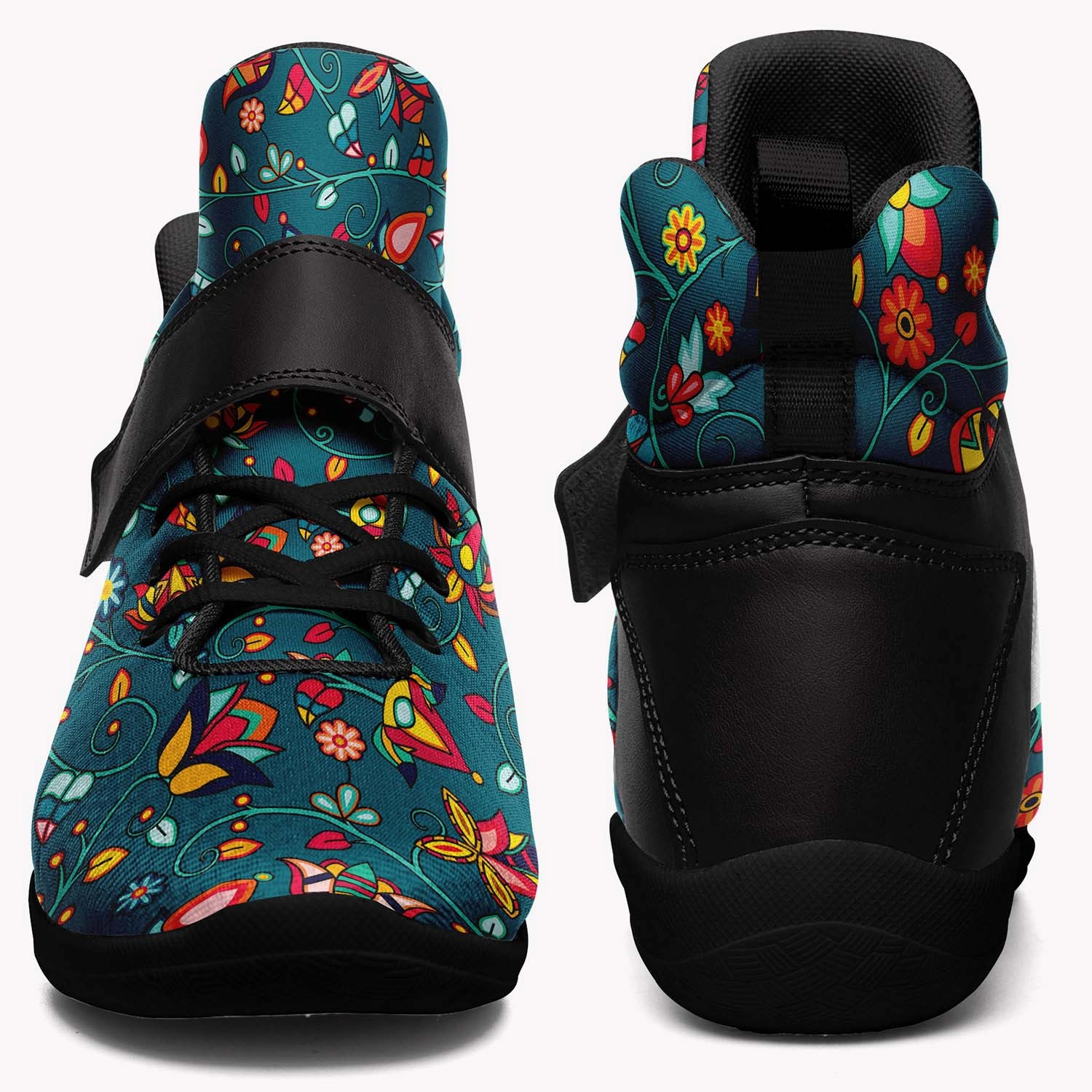 Basketball Shoes With Extra Bounce Thorny Path Teal Ipottaa Basketball / Sport High Top Shoes - Black Sole