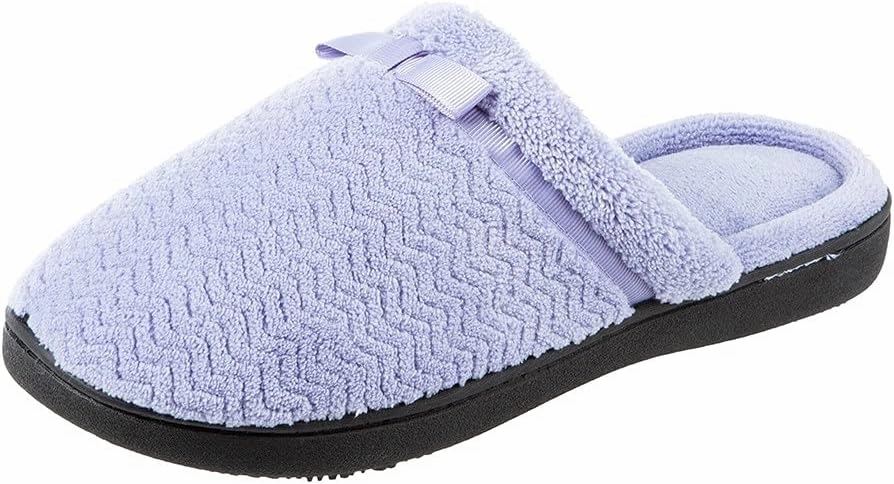 Koolaburra Snow Boots Isotoner Women's Chevron Slip On Clog Slippers with Moisture Wicking for Indoor/Outdoor Comfort and Arch Support