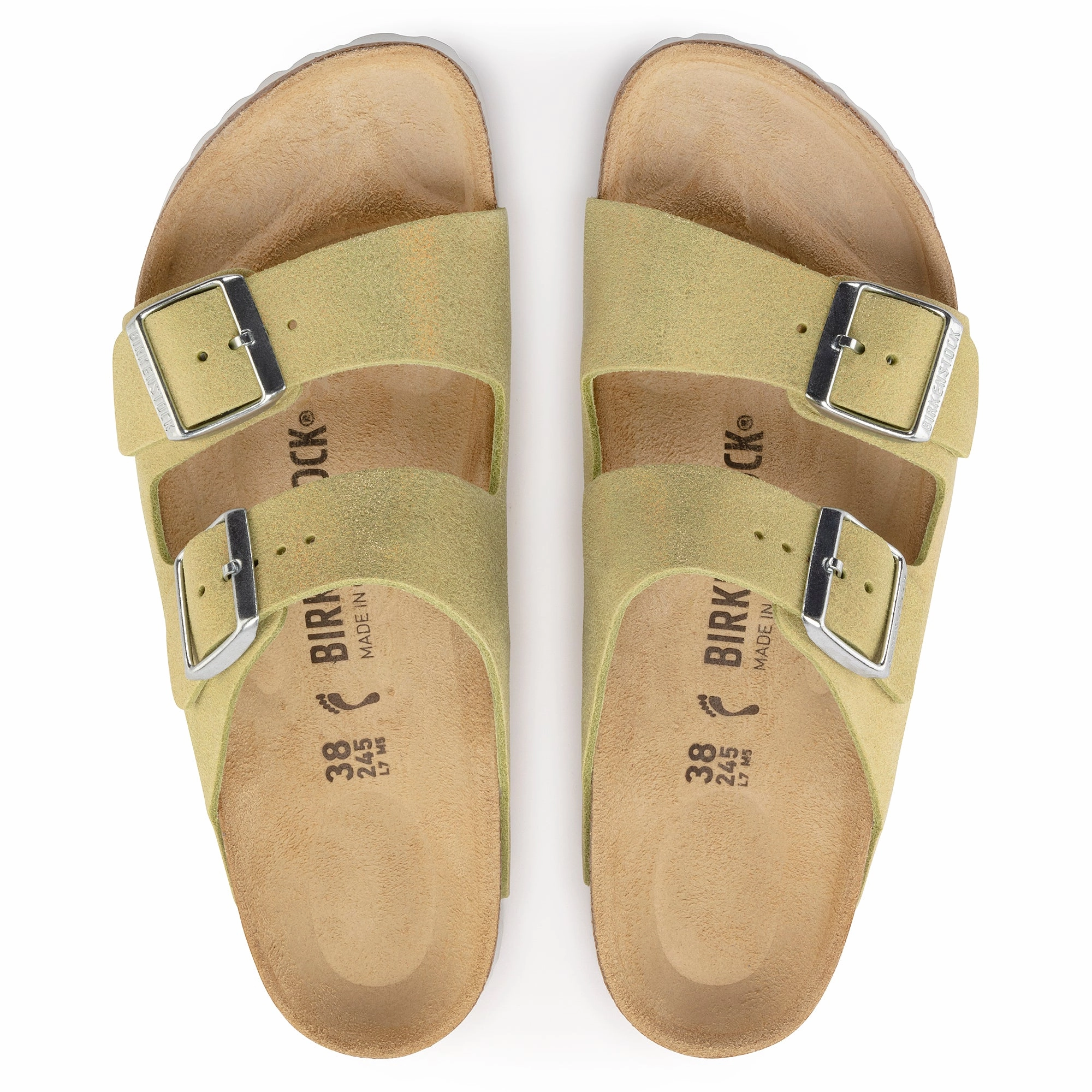 Birkenstock Arizona shimmering popcorn suede Store Greensboro