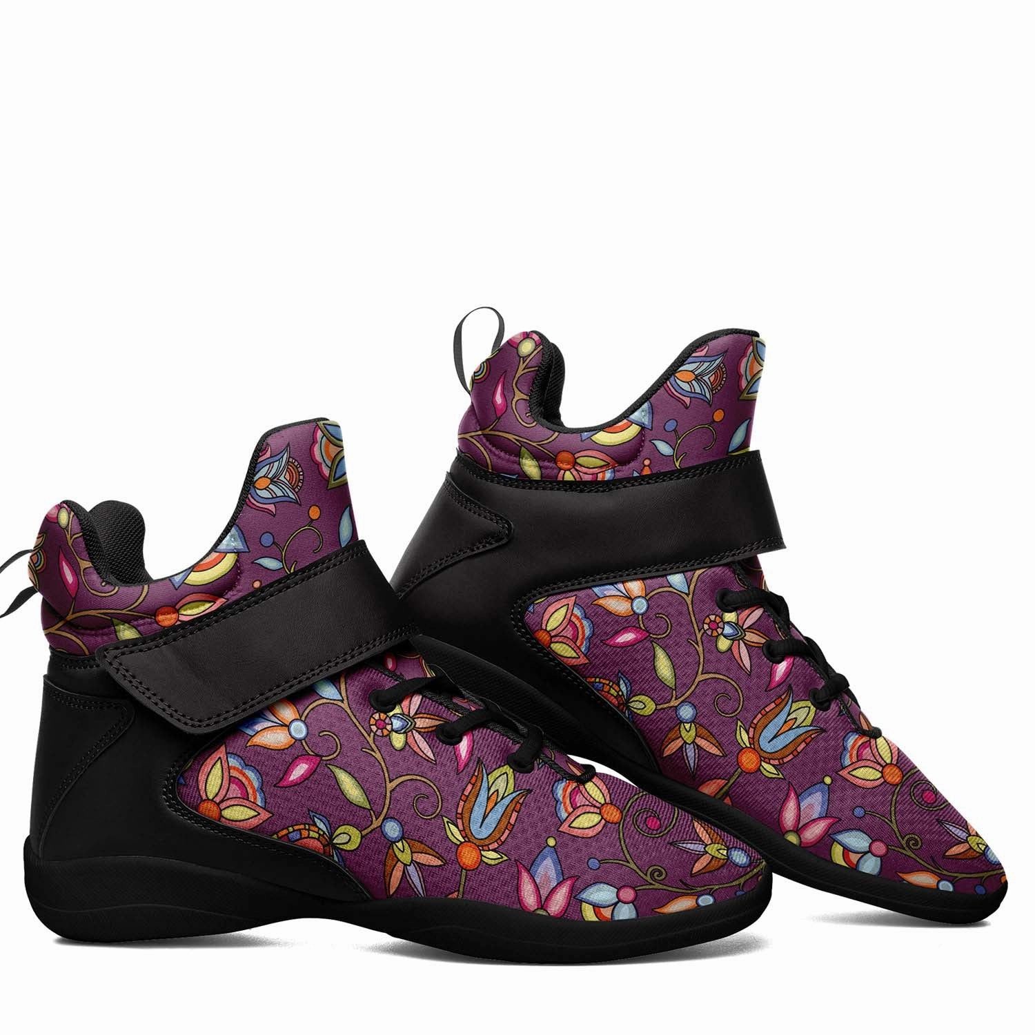 Top Selling Basketball Shoes Buffalo Bloom Berry Bush Ipottaa Basketball / Sport High Top Shoes - Black Sole