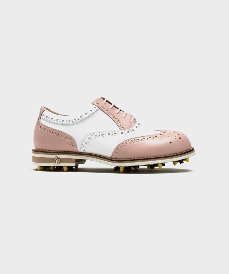 ALL CLASSIC Golf Noble Wingtip Classic Golf Shoes - Pink Custom Golf