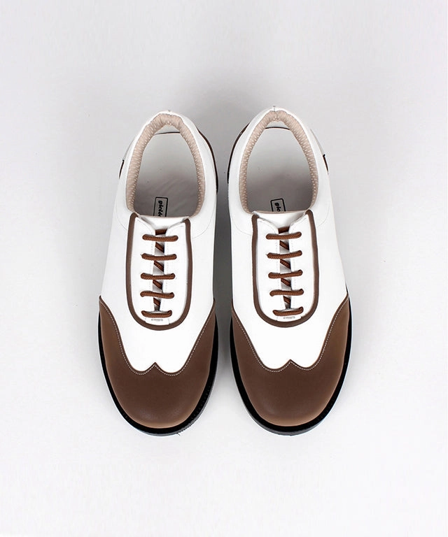 Giclee Women's Under Score Premium Leather Golf Shoes - Brown Duca Del Cosma 