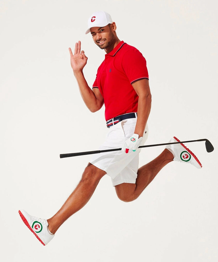 Slip On Golf Shoe Spike Golf Men's Kuba 2.0 White/Green/Red