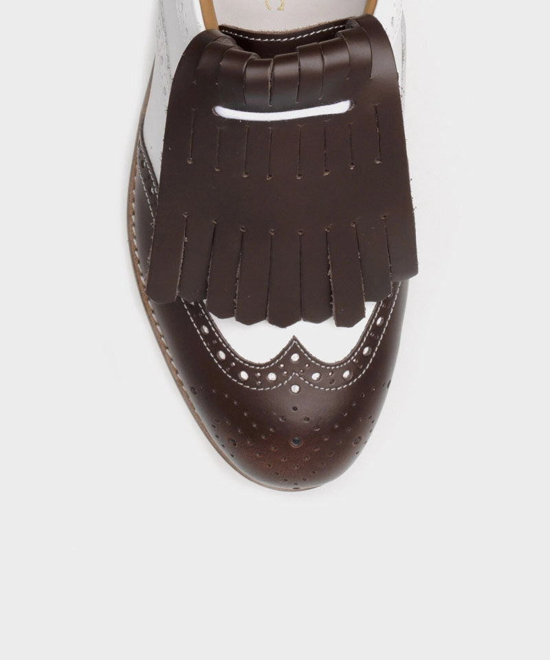 ALL CLASSIC Golf Noble Wingtip Classic Golf Shoes - Glossy Brown Air Zoom Victory Tour 2 Golf