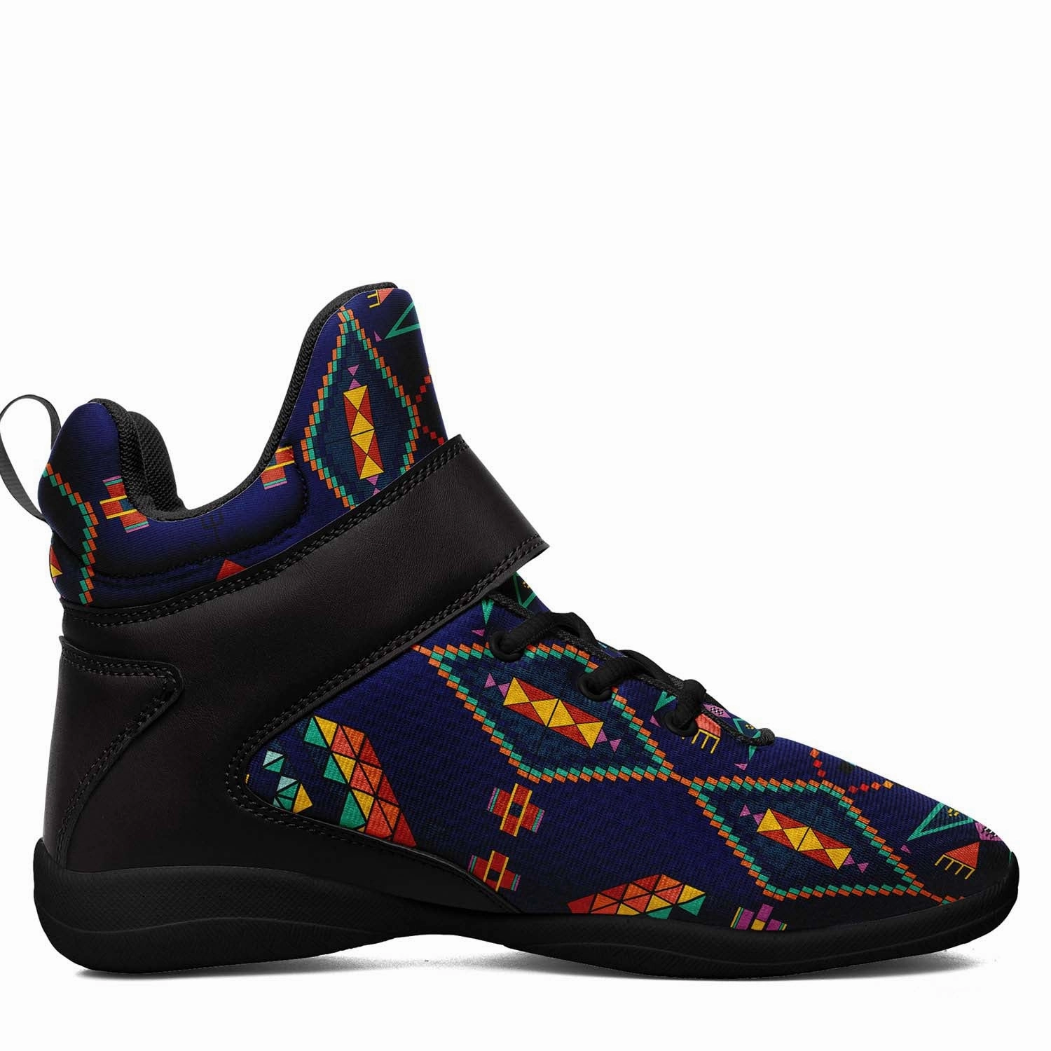 Travois Tipi Blue Ipottaa Basketball / Sport High Top Shoes - Black Sole Wide Basketball Shoes