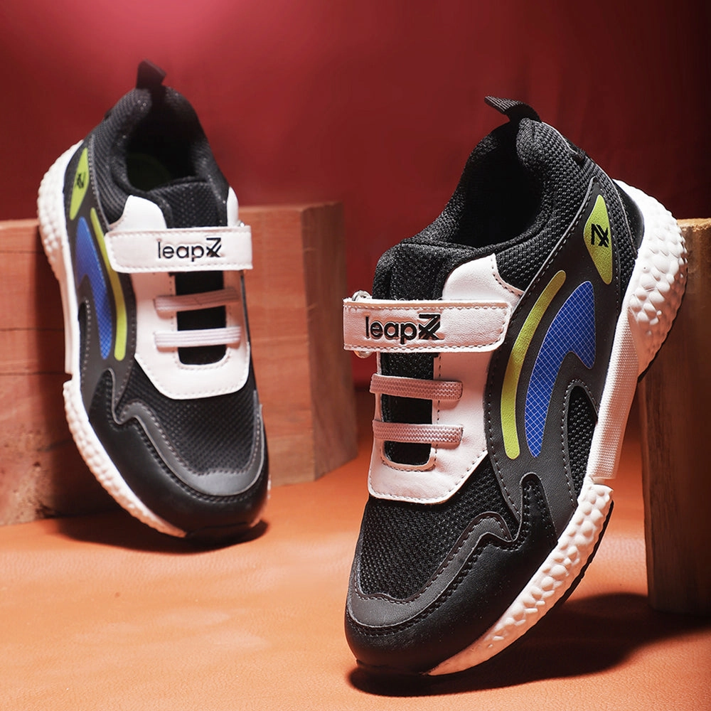 Leap7x Black Sports Non Lacing Shoes For kids CARRY-07V By Liberty Moab Flight Trail Running Shoes