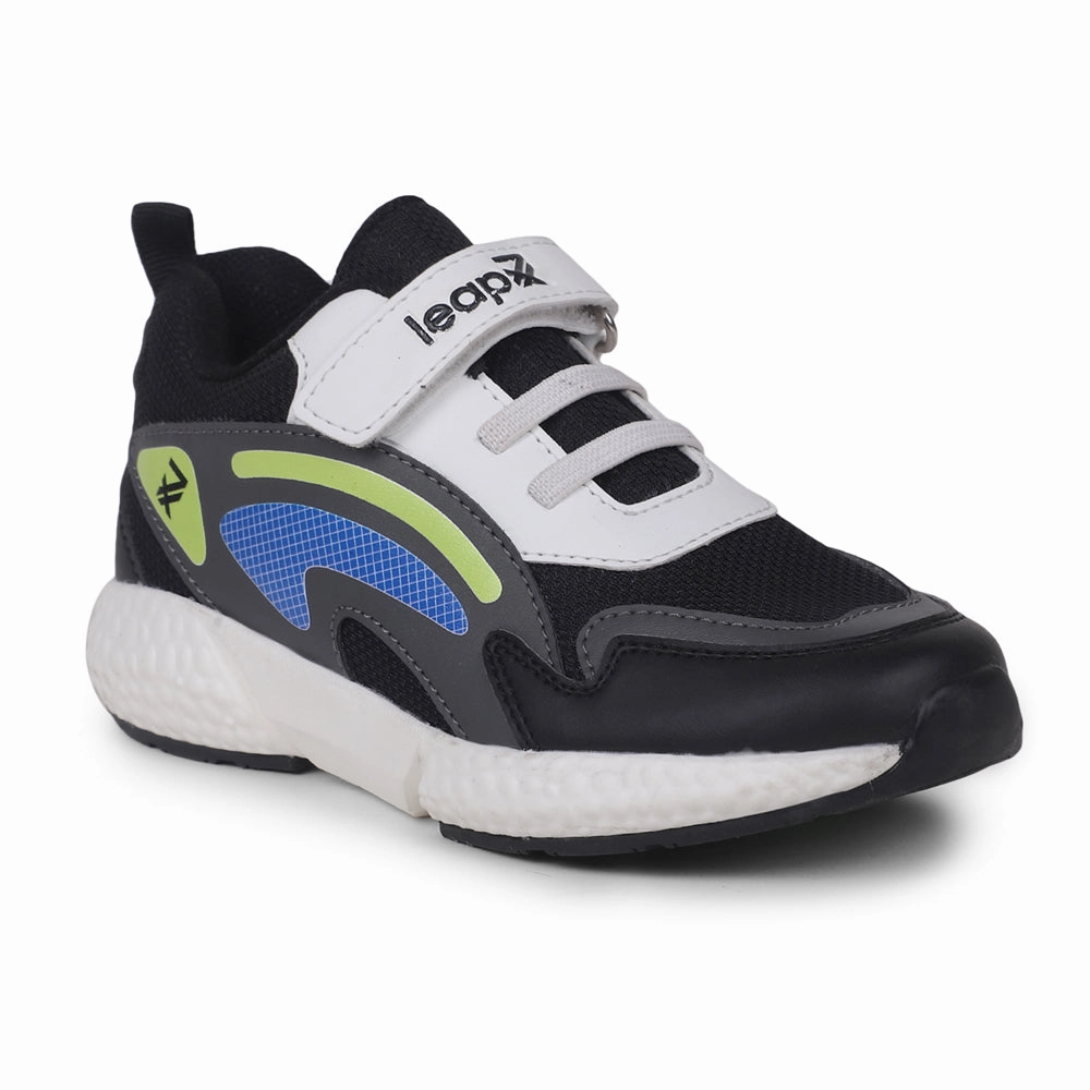 Running In Barefoot Shoes Leap7x Black Sports Non Lacing Shoes For kids CARRY-07V By Liberty