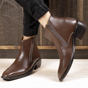 Classic Leather Chelsea Boots New Arrival Brown Casual Formal Zipper Ankle Boots For Men-JonasParamount