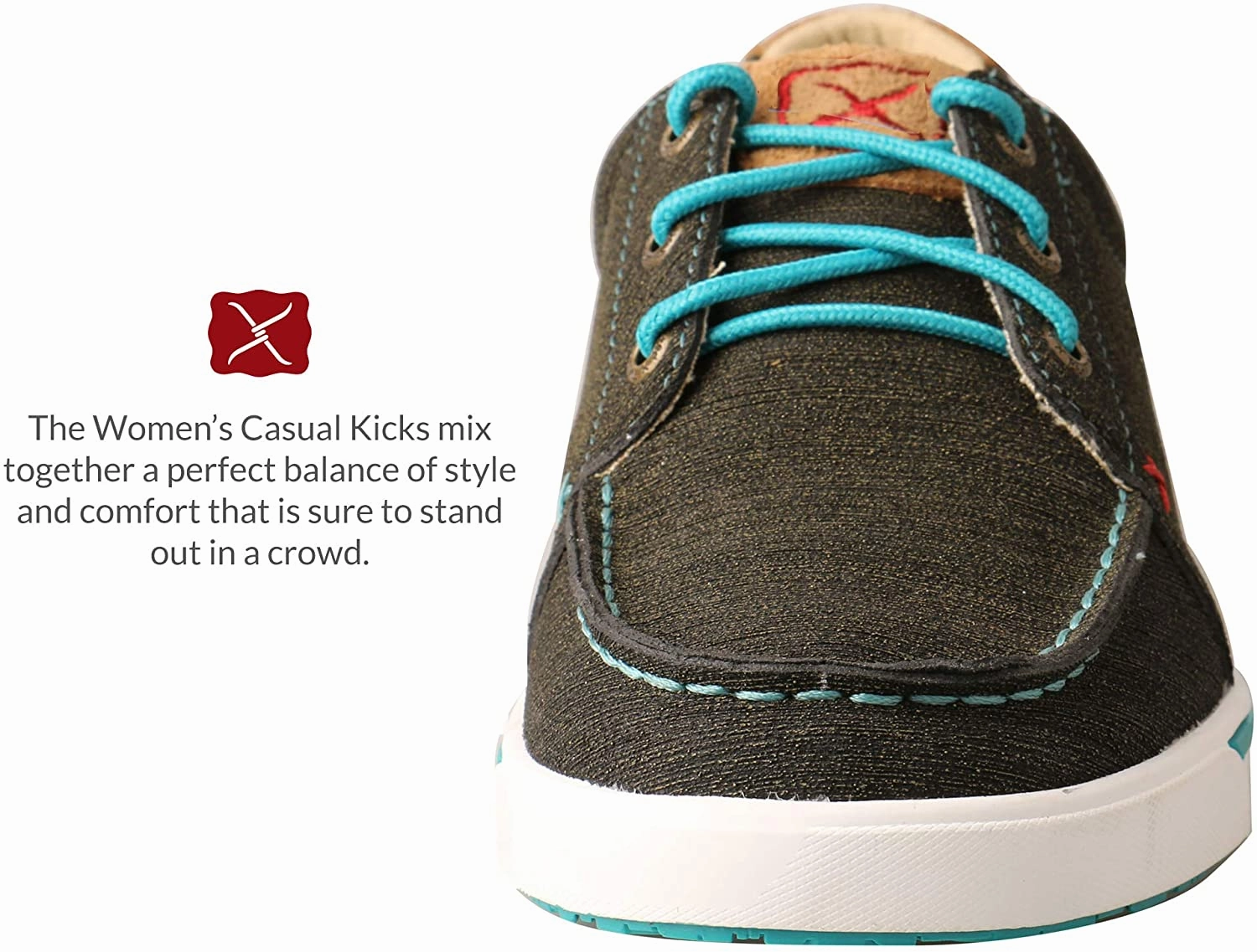 6 Insulated Work Boots Twisted X Women's Hooey Loper, Rubberized Brown/Turquoise, 8.5(M)