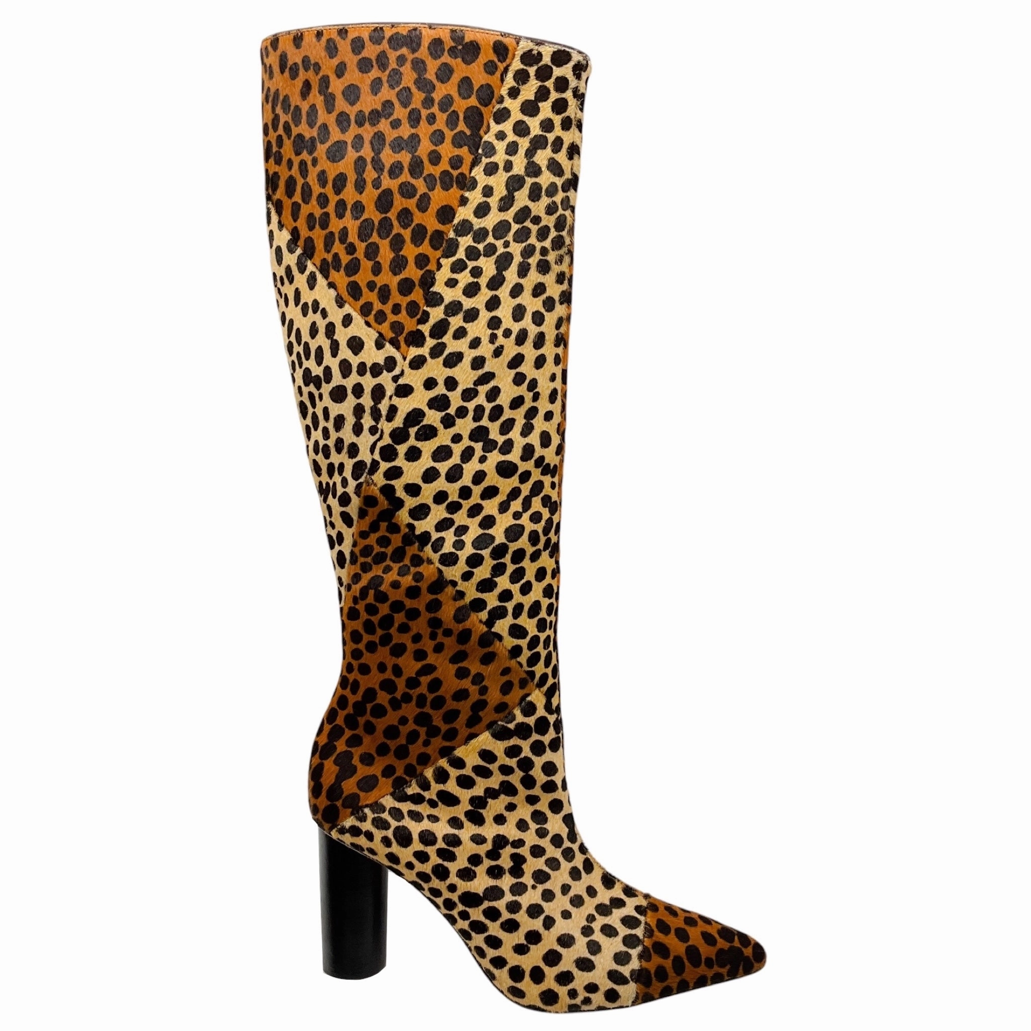 Sexy Flat Knee High Boots Ulla Johnson Umber Leopard Cheetah Jerri Knee High Calf Pony Hair Boots