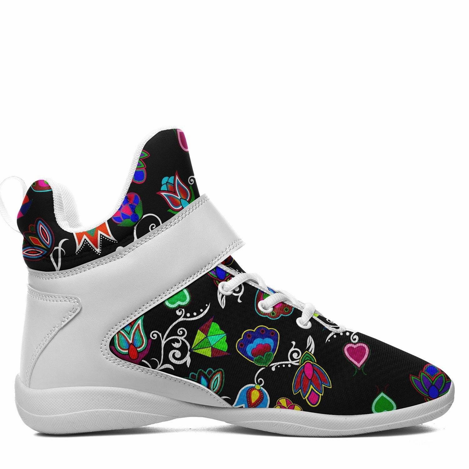 Best Basketball Shoes 2015 Indigenous Paisley Black Ipottaa Basketball / Sport High Top Shoes - White Sole