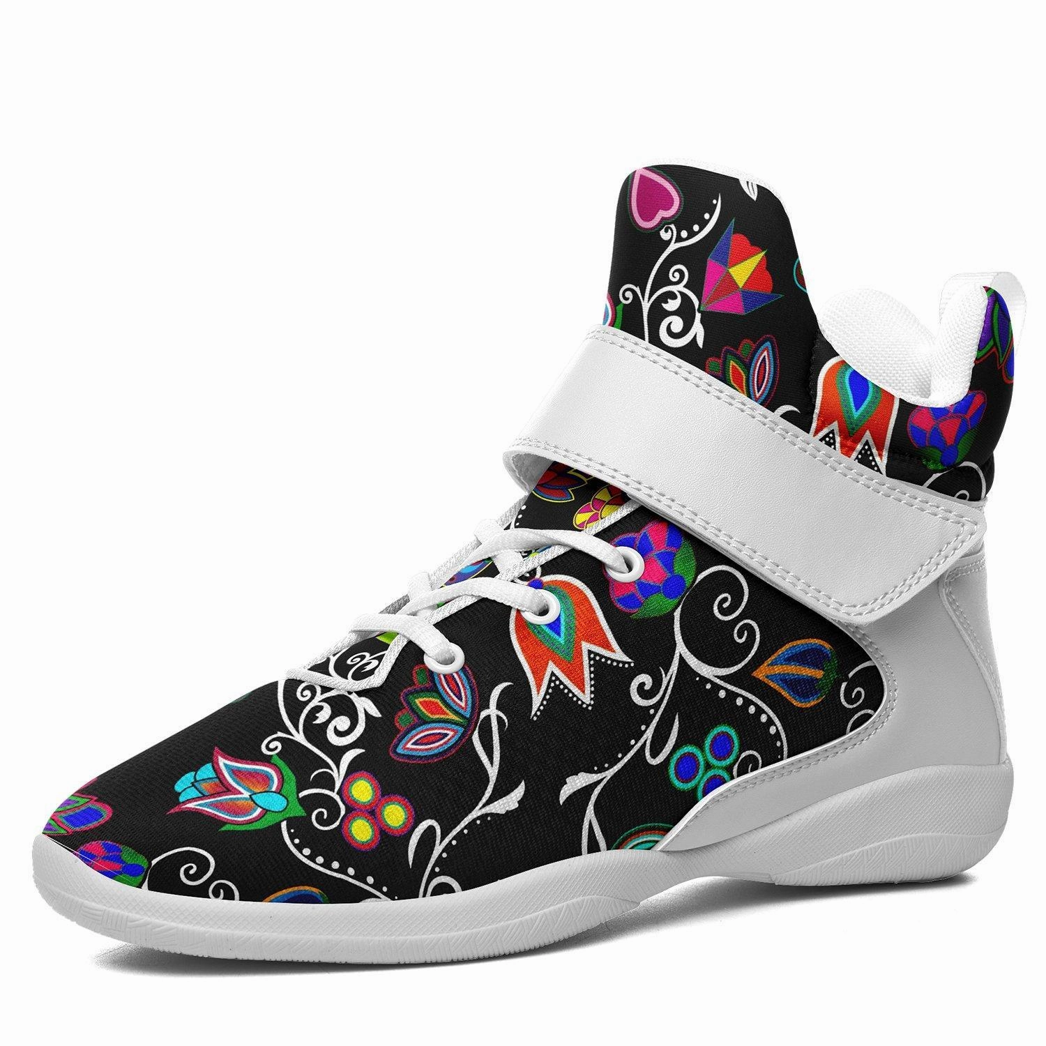 Indigenous Paisley Black Ipottaa Basketball / Sport High Top Shoes - White Sole Small Forward Basketball Shoes