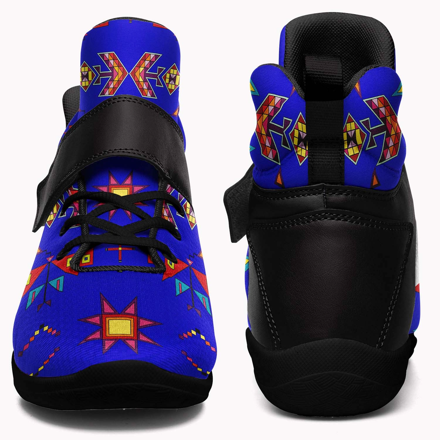 Varsity Basketball Shoes Scattered Generations Royal Ipottaa Basketball / Sport High Top Shoes - Black Sole