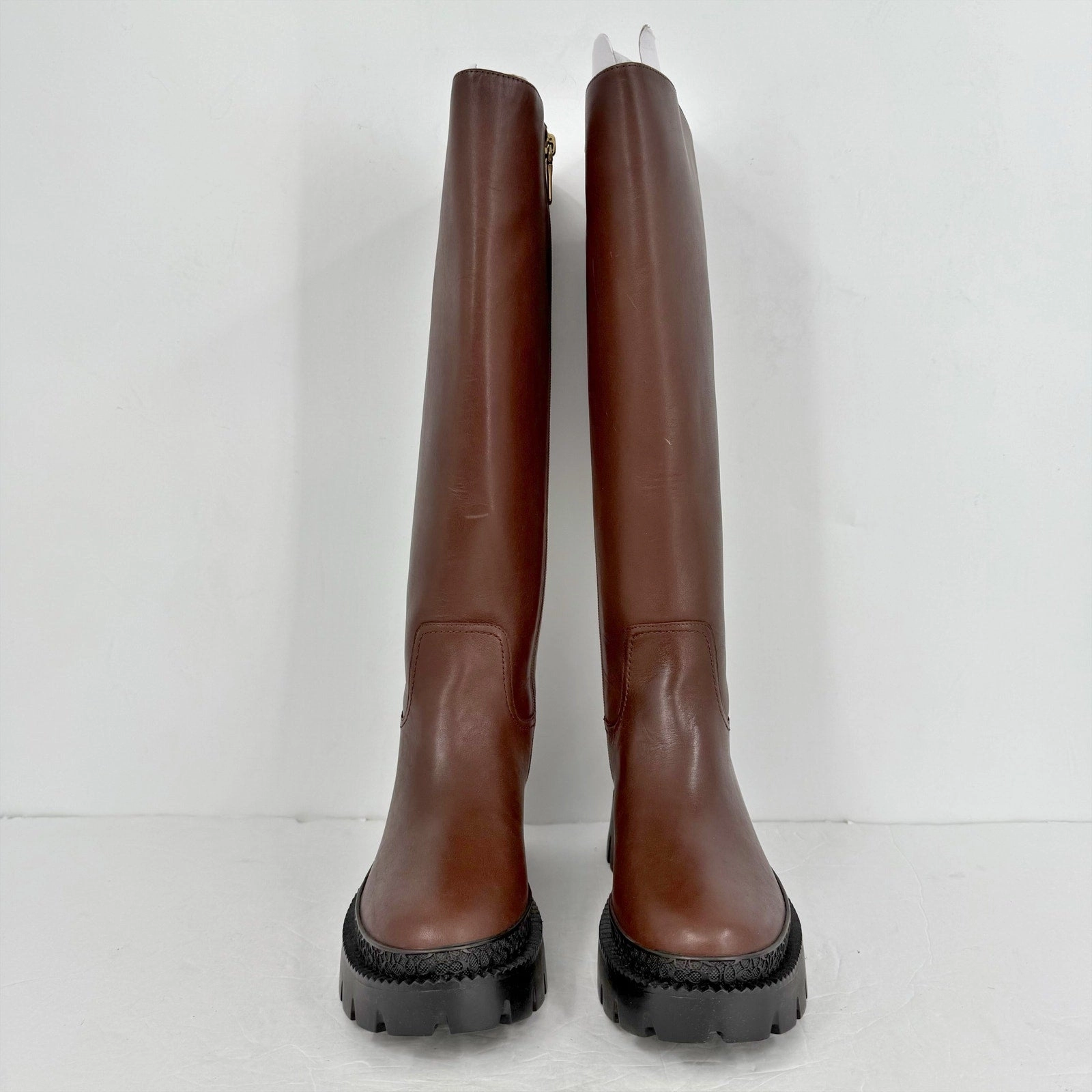 Coach Womens Julietta Knee High Boot US 6.5 B EU 37 Walnut Brown Leather NWOB Zipper Knee High Boots