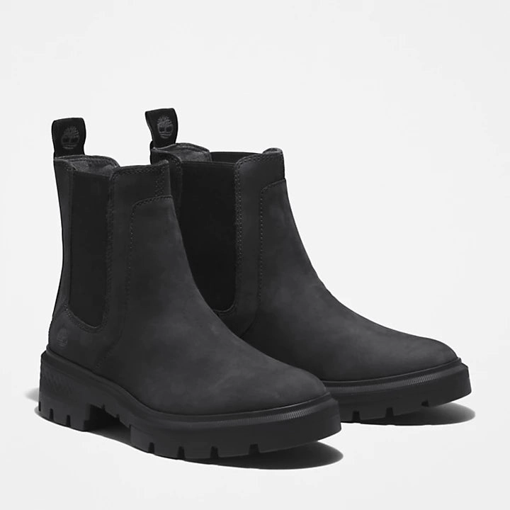 TIMBERLAND | WOMEN'S CHELSEA BOOTS | MID CHELSEA BOOT CORT JET BLACK | BLACK Laguna Chelsea Boots
