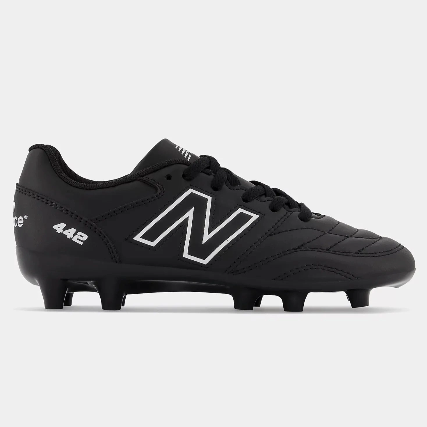 Compare Lightweight Soccer Cleats Vs Durability New Balance JR 442 V2 Academy FG Wide - Black-White