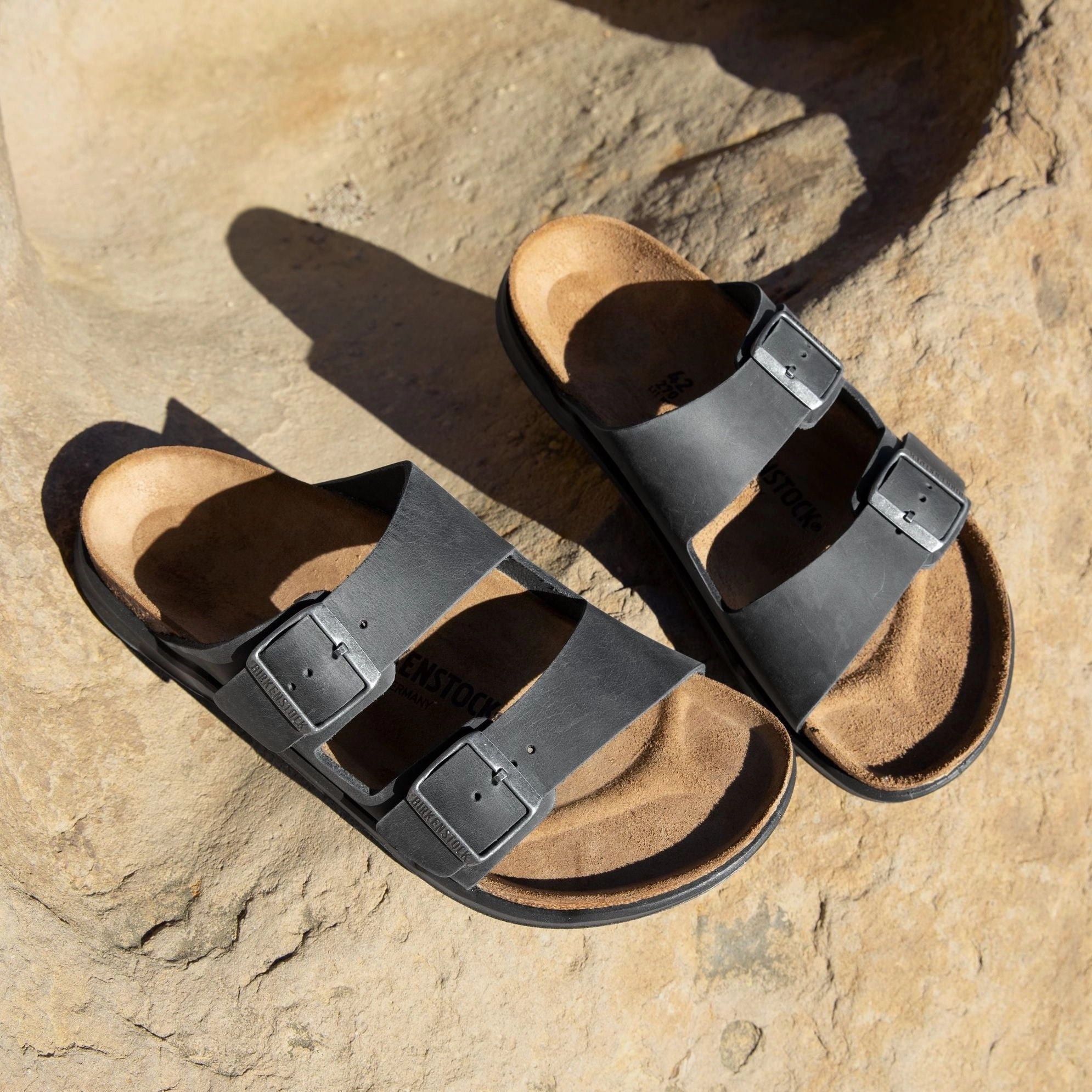 Birkenstock Women's Arizona Crosstown black oiled leather Midtown Sacramento