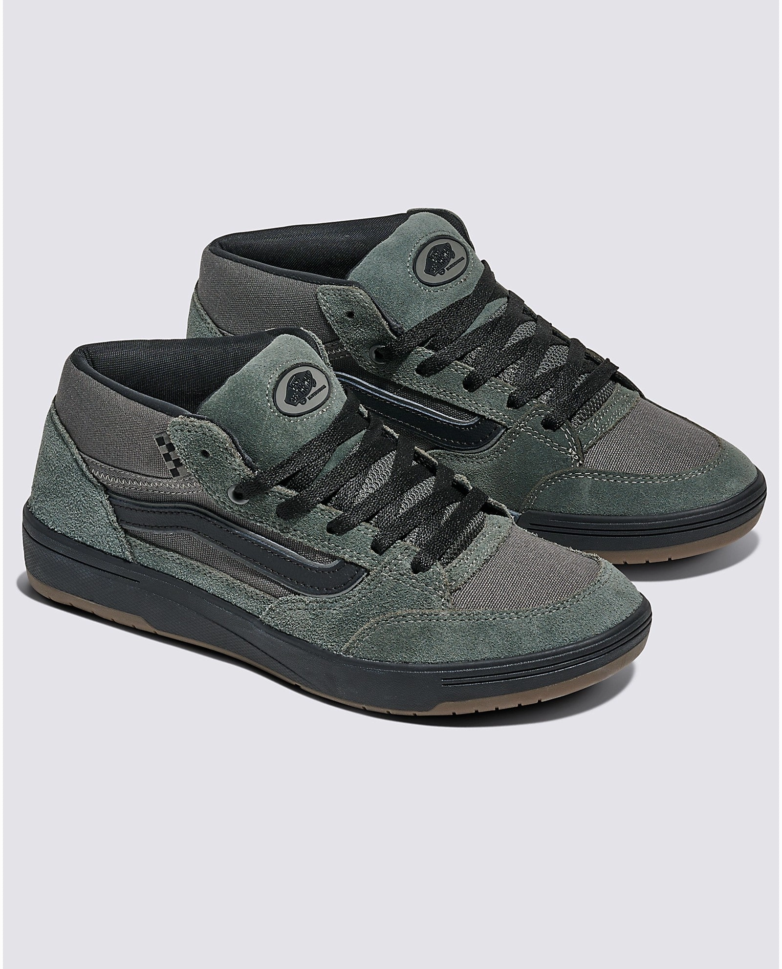 Vans Zahba Mid Charcoal/ Black Shoes Graffiti Skate Shoes