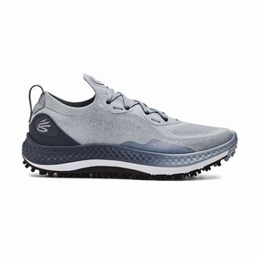 Pro Lite Golf UNDER ARMOUR Charged Curry Men's Spikeless Shoes (Blue/Grey/White)