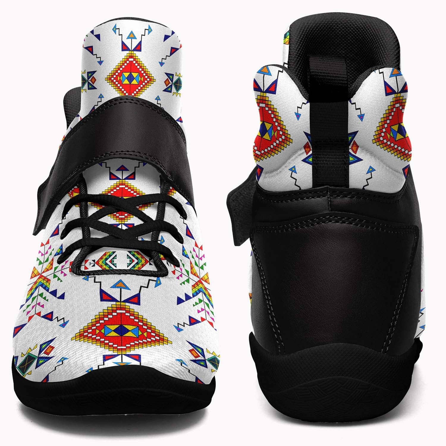 All White Basketball Shoes Buffalo Jump White Ipottaa Basketball / Sport High Top Shoes - Black Sole