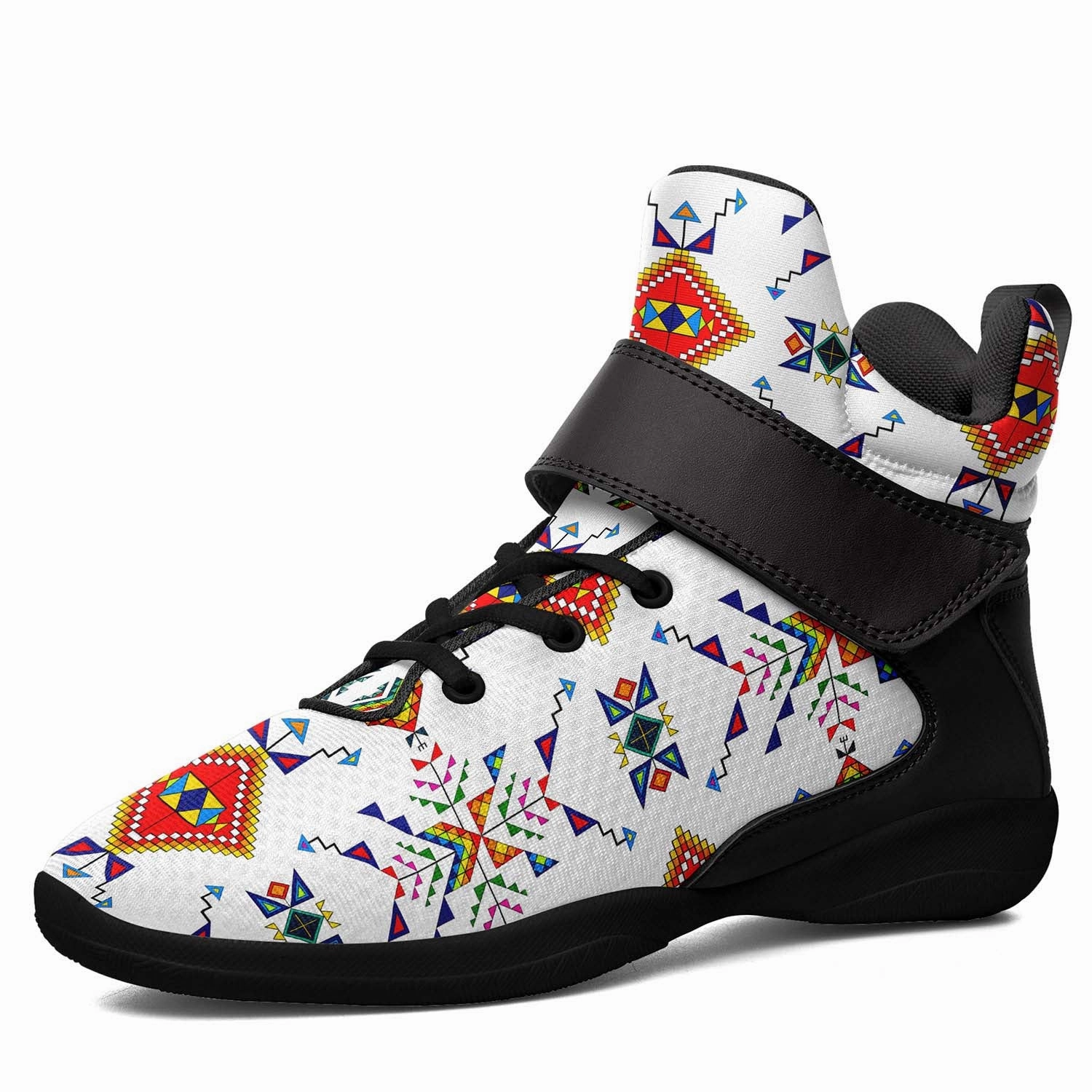 Buffalo Jump White Ipottaa Basketball / Sport High Top Shoes - Black Sole Minimalist Basketball Shoes