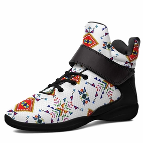 Buffalo Jump White Ipottaa Basketball / Sport High Top Shoes - Black Sole Basketball Shoes Good For Flat Feet