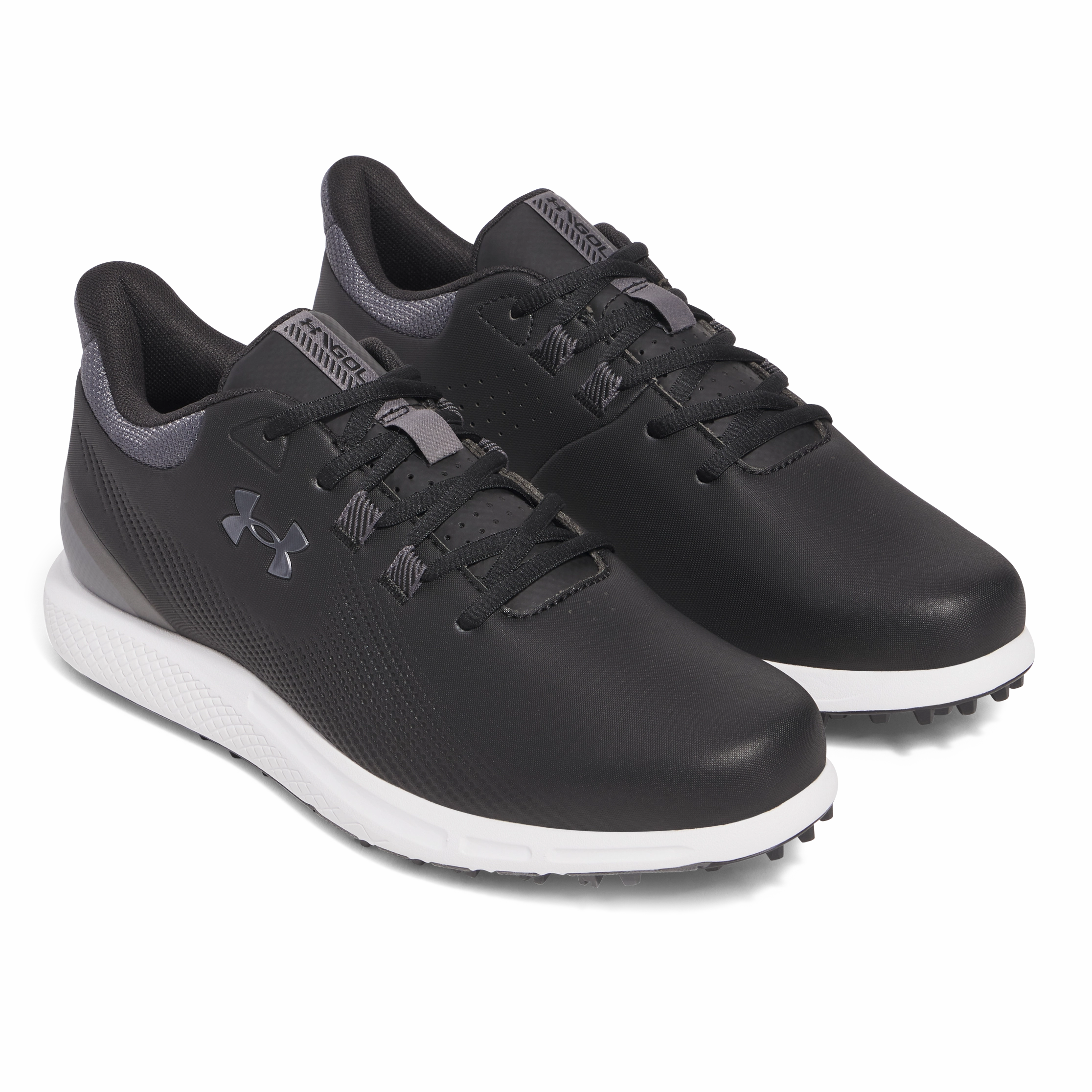Under Armour Drive Medal Spikeless  Golf Shoe Golf Shoes - Black Orange Golf