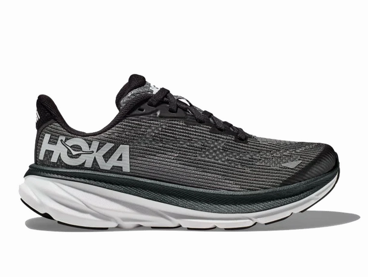 Kid's HOKA Clifton 9 - 1131170-BWHT Travel Walking Shoes