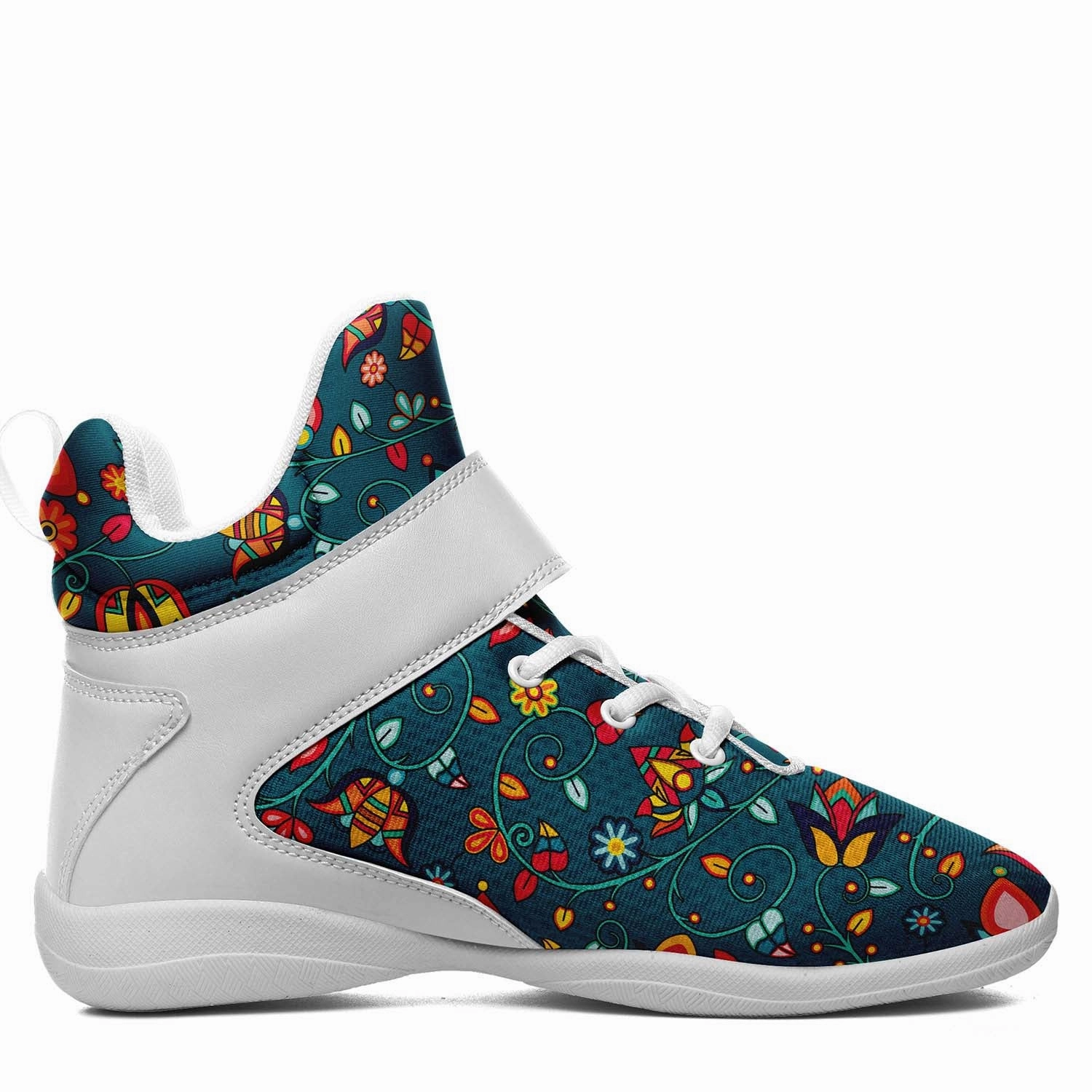 Thorny Path Teal Ipottaa Basketball / Sport High Top Shoes - White Sole Basketball Shoes Low Tops