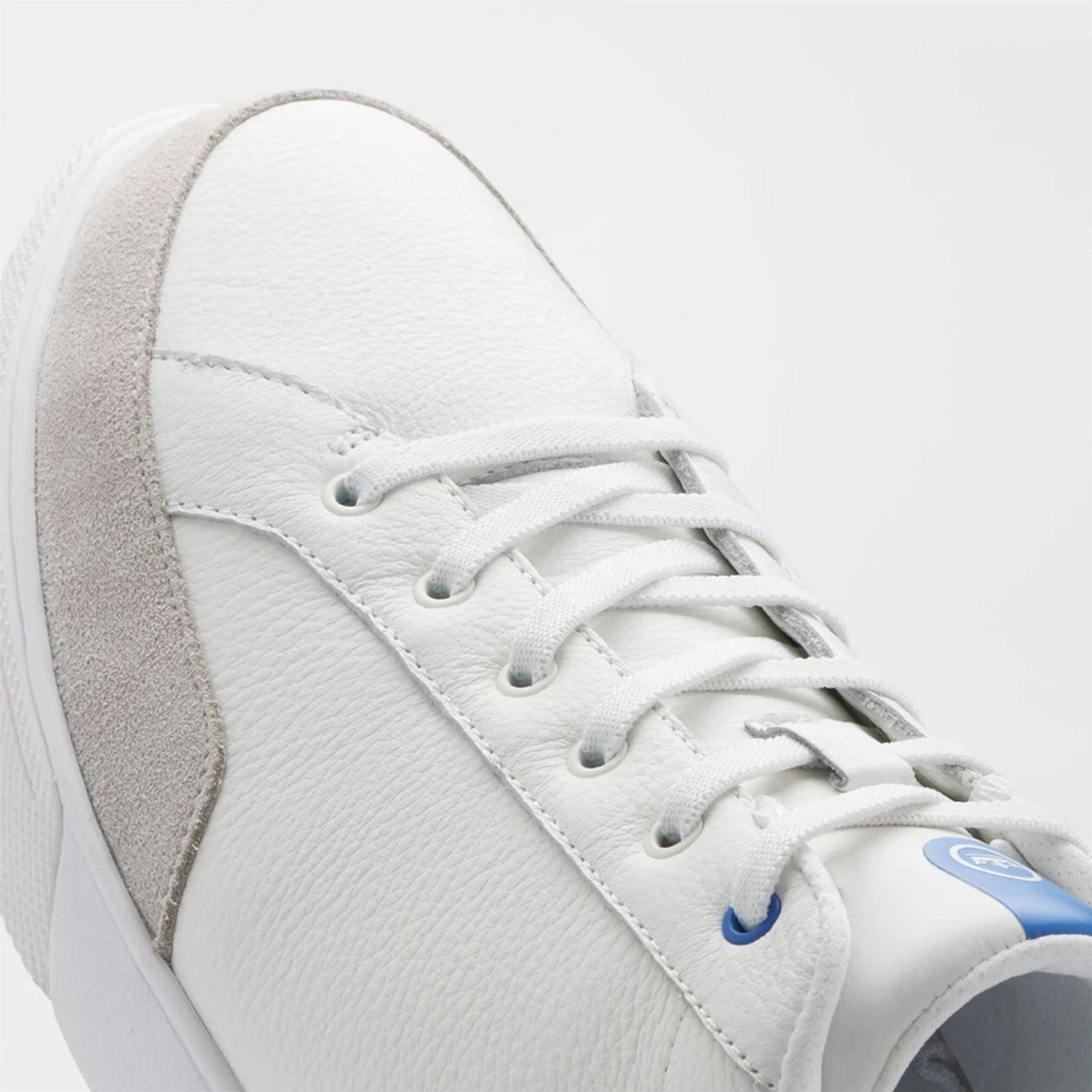 Best Rated Golf Drift Leather Hybrid Course Shoe White/Mako Blue