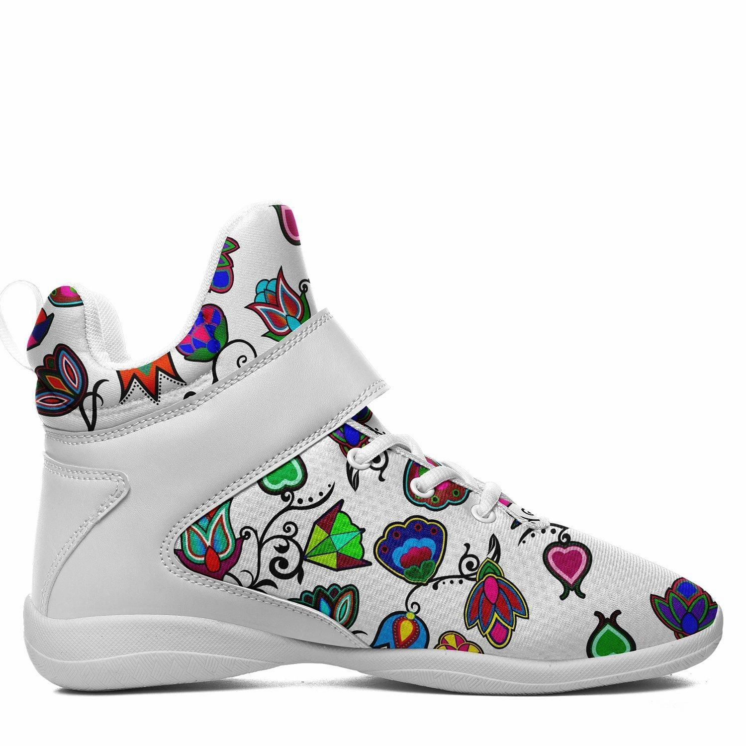 Most Used Basketball Shoes Indigenous Paisley White Ipottaa Basketball / Sport High Top Shoes - White Sole