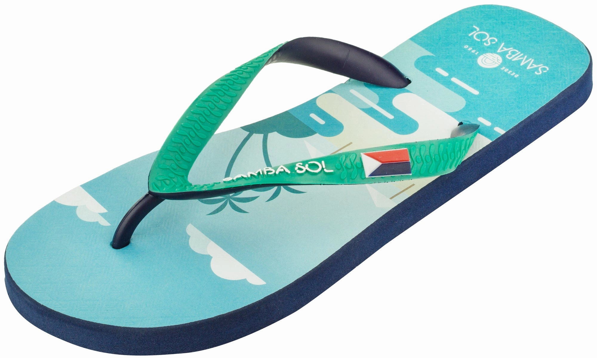 Samba Sol Men's Beach Collection Flip Flops - St Martin Flip Flops With A Stud