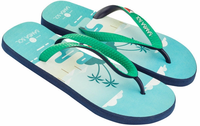 Samba Sol Men's Beach Collection Flip Flops - St Martin Best Water Friendly Flip Flops