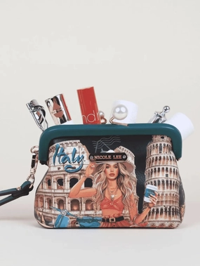 Chelsea Boots With Silver Toe Cap Nicole Lee USA Chelsea Pearl Kiss-Lock Coin Purse