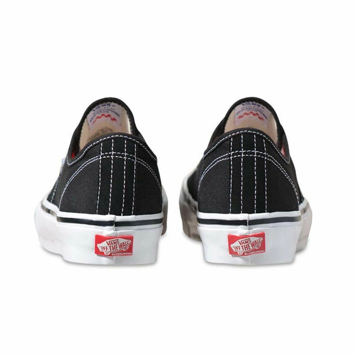Vans - Skate Authentic Shoes Black/White Skate Shoes Toe Cap