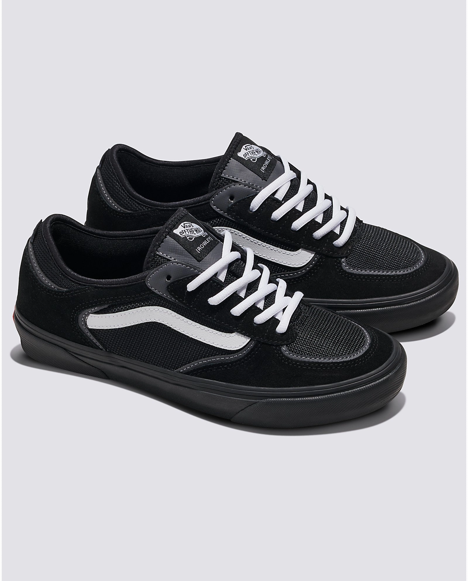 Ethically Made Skate Shoes Vans Rowley - Black White Black