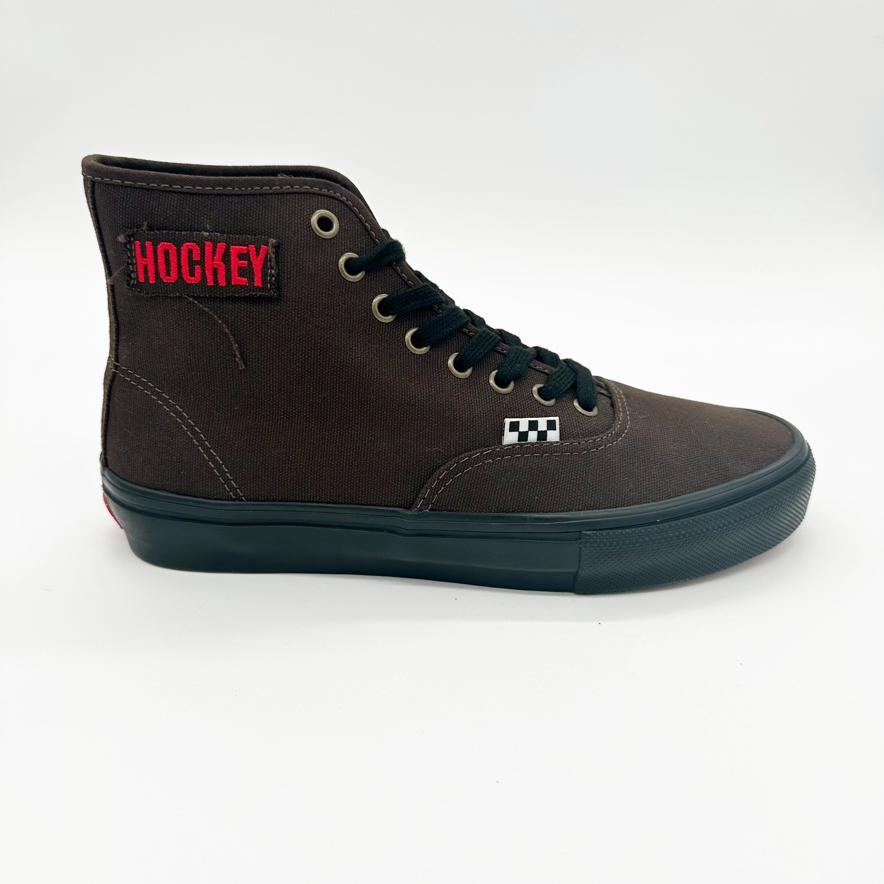 Super Chunky Skate Shoes Vans x Hockey Skate Authentic High Shoes-Brown