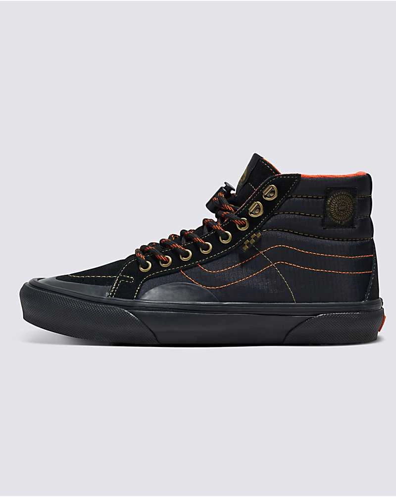Best Stylish Skate Vans x Spitfire Sk8-Hi Reissue Shoes Black/Orange