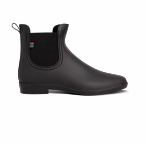 Chelsea Boots Style Veldskoen Ladies Gumboot (Black)